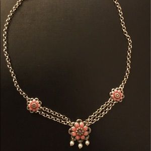 Brighton Pink Floral Necklace and Earring Set